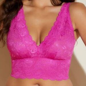 Cosabella Never Say Never Bralette Curvy Plungie Longline Sz S NWT